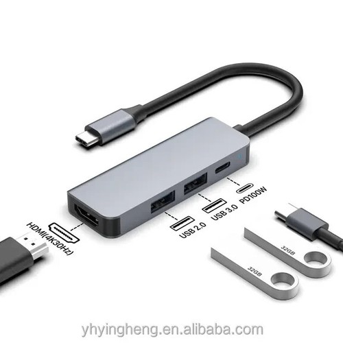 Usb hub typ c adapter - 4-in-1,