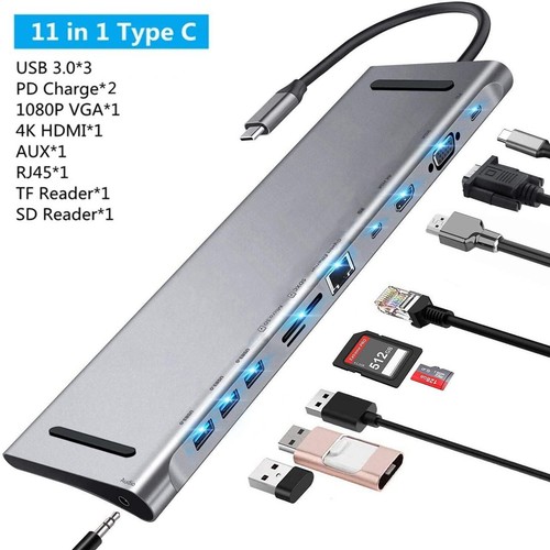 Usb c hub - 11-in-1, usb-c