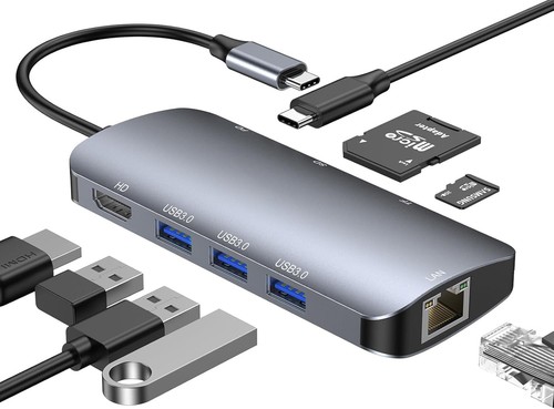 Usb hub in 1 - hub, 8‑in‑1