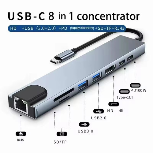 Usb hub 8in1 - hub,