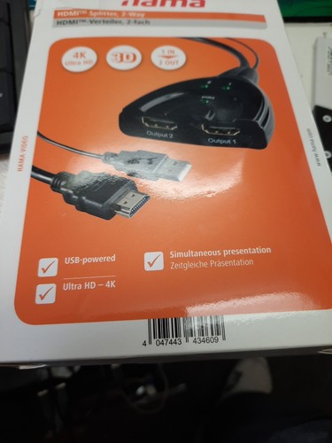 Hama hdmi verteiler fach 4k - hama, 2-fach