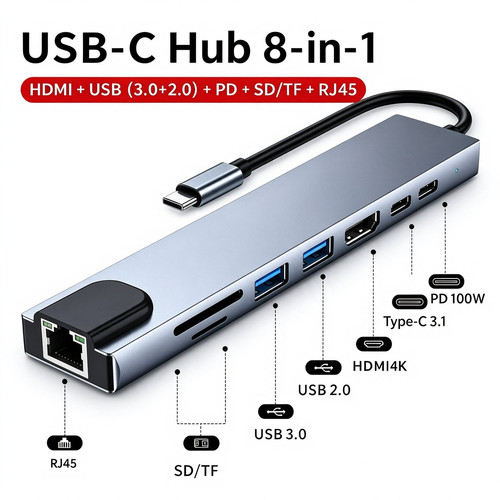 Usb hub 1 adapter - usb-c,