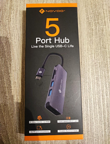 Novoo usb hub port schwarz - hub, 5-port