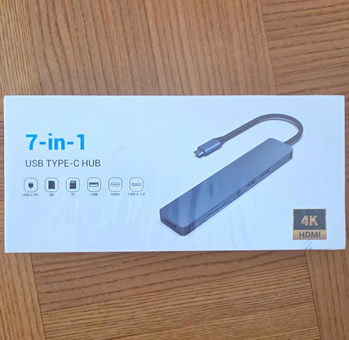 Usb type c hub - 7-in-1, usb-c